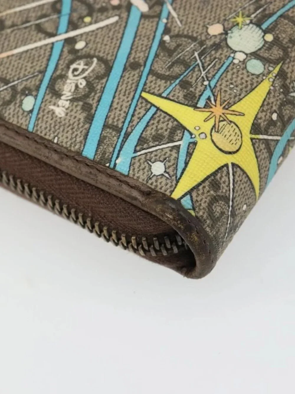 GUCCI GG Supreme Wallet PVC Beige 647940 Auth 186699A
